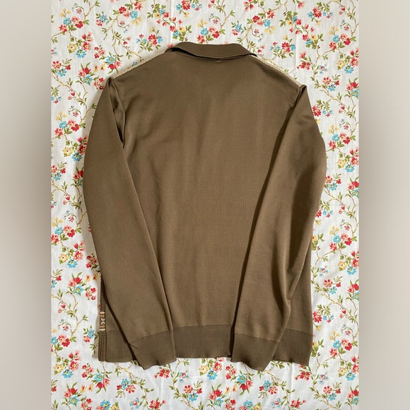 70’s knit mod style long sleeve shirt size S - Picture 2 of 5